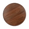 Kate and Laurel Pallson Round Wood Coffee Table, 28x28x18, Walnut Brown and Black - 4 of 4