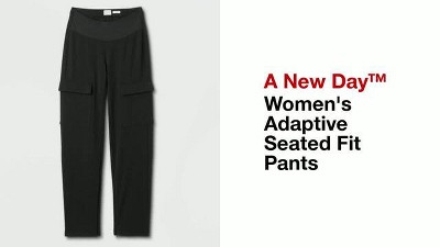 Women's Adaptive Seated Fit Pants - A New Day™ Black 4 : Target