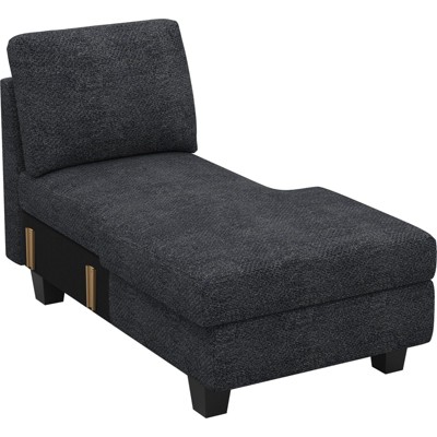 Belffin Right-Facing Storage Chaise Module - Expandable Chenille Sectional with Hidden Compartments & Quick Assembly