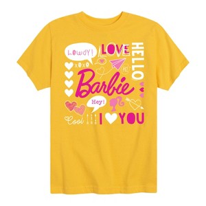 Boys' - Barbie - Barbie Valentine's Collage Short Sleeve Graphic T-Shirt - 1 of 4
