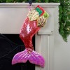 Northlight 24" Pink and Gold Sequined Iridescent Mermaid Christmas Stocking - 2 of 4