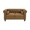 55'' Velvet Chesterfield Love Seat,Tufted 2-Seater Sofa with Rolled Arms and Nailhead Trim for Living Room-Maison Boucle - 4 of 4