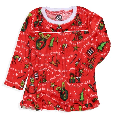 How The Grinch Stole Christmas Toddler Sleep Pajama Nightgown (3t) : Target