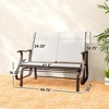 2-Person Outdoor Glider Bench¨ÛPatio Glider Loveseat Chair with Powder Coated Steel Frame¨Û2 Seats Porch Rocking Glider for Backyard, Lawn - 3 of 4