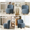 Grungis 25" Wide Modern Low Back Accent Chair,Armless Chair with Pine Wood Feet,Accent Chair for Bedroom,Reading Room,Office - 4 of 4