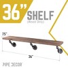 RESTORE Sunset Brown 36 in. Wood Shelf (Wood Only) by Pipe Decor - 3 of 4