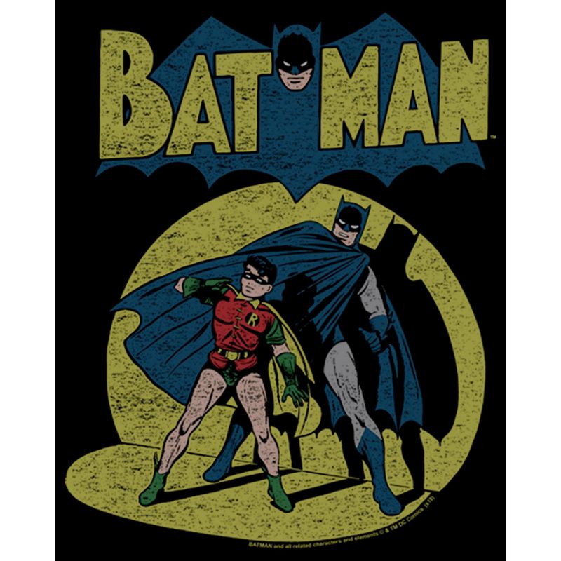 Men's Batman With Robin Vintage Comics T-Shirt, 2 of 6