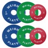 Weight Plate Set, 2 Inch Rubber Coated Grip Plate for Barbell, Cast Steel Bumper Weight Plate for Strength Training Weightlifting - 2 of 4