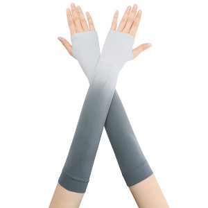 INSPIRE CHIC Women's Gradient Color Fingerless Slim Fit Arm Sleeves 1 Pair - 1 of 4