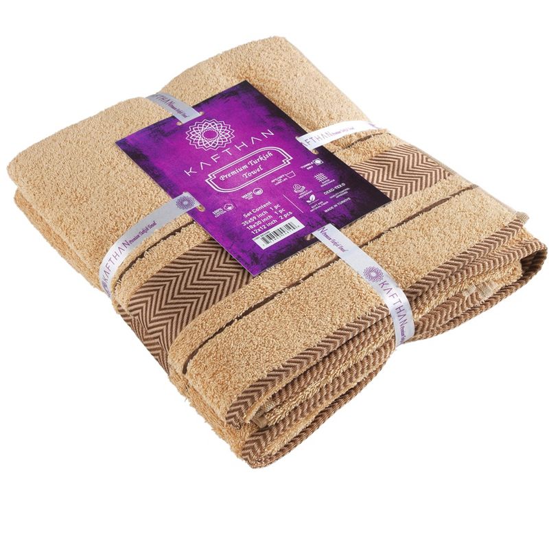 Kafthan Textile Fishbone Cotton Bath Towels (Set of 4), 3 of 7
