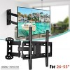 Artloge Upgraded Full Motion Swing Arm Long Extension Wall Mount TV Bracket Corner Solid Mount Tilt Swivel for 26-55" TCL LCD LED - 2 of 4