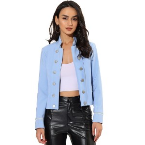 INSPIRE CHIC Women's Vintage Steampunk Open Front Button Decor Casual Jacket - 1 of 4