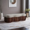Meridian Furniture,Savoy Velour Fur Fabric Bench - 2 of 4