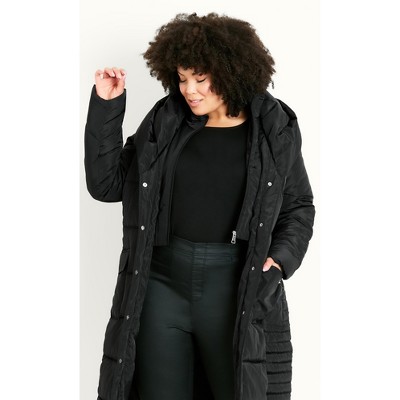 black padded coat size 18