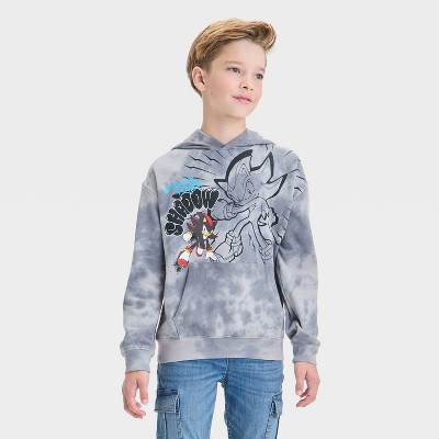 Boys' Sonic the Hedgehog Shadow Key Item Hooded Sweatshirt - Charcoal Gray