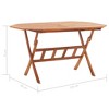 vidaXL Garden Table Natural Wood Solid Acacia Wood Medium Foldable - 4 of 4