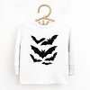 Halloween Bats Distressed - Toddler Long Sleeve Graphic Tee and Youth Long Sleeve Graphic T-Shirt - 2 of 3