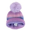 Alexa Rose Girl's One Size Colorful Space Dyed Winter Beanie with Pom - 2 of 3