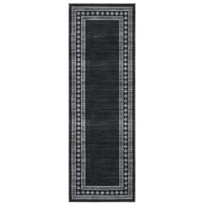 Modern Geometric Area Rug Washable Low Pile Large Soft Carpet, Diamond Border Accent Rugs for Living Room Bedroom. - 1 of 4