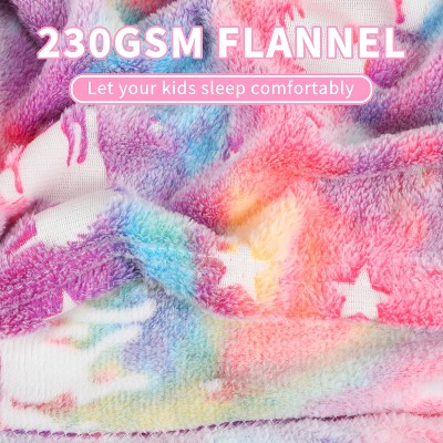Catalonia Pink Unicorn Glow in the Dark Fleece Blanket, 50" x 60"