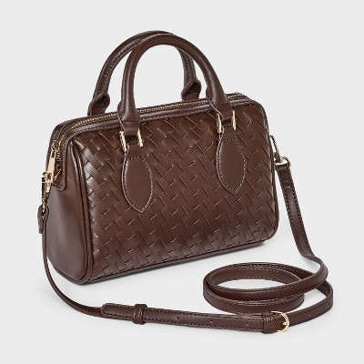 A New Day Woven Mini Bowler Crossbody bag - A New Day™ Brown — фото 3