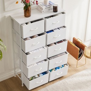 FURNIinspire Utility Storage Shelves Tall Dresser Storage Tower, Versatile Standing Cubbies For Kid Room, Closet, Entryway, White, 11.8"*31.4"*45.6" - 1 of 4
