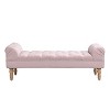 Okak Modern Diamond Button-Tufted Ottoman Bench with Rolled Arms,Upholstered Ottoman Stool for Bedroom,Entryway - 3 of 4