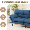 Dyonery 71"  Futon Sofa Bed, Memory Foam Modern Convertible Couch Bed,Folding Futon Sleeper Couch with Compact Living Space - 4 of 4
