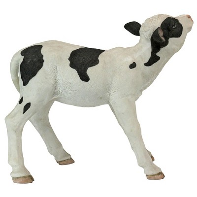Clarabelle White and Black Resin Farm Animal Cow Statue