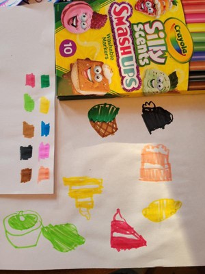 Crayola 10ct Silly Scents Smash Ups Fine Tip Washable Markers