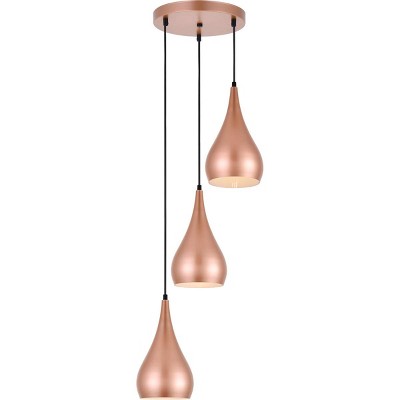 Elegant Lighting Nora 3 Light Honey Gold Pendant