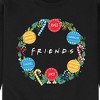 Men's Friends Wreath Graphic Fleece Sweatshirt - Black - X-Large - 2 of 4