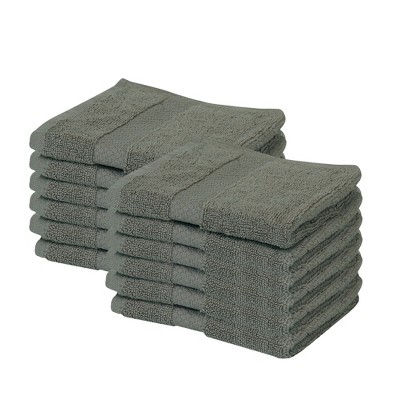 Splash Zero Twist 100% Ring Spun Cotton Face Washcloth Set – Reversible, 550 GSM, Soft, Lightweight, Highly Absorbent Towels for Bathroom