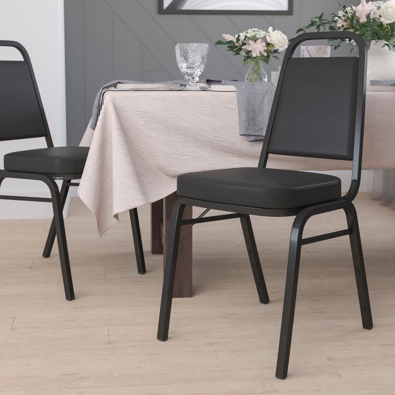 Flash Furniture HERCULES Series Trapezoidal Back Stacking Banquet Chair with 2.5" Thick Seat, 3 of 16