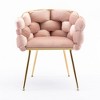 Sapphtopaz Modern Accent Chair, Velvet Living Room Chairs with Arm and Metal Legs, Lounge Chair for Living Room, Office - 4 of 4