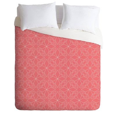 Queen/Full Mirimo Celebration Comforter Set Coral - Deny Designs