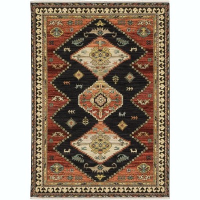 Oriental Weavers Lilihan 051K6 Charcoal/ Multi Indoor Area Rug - 2'6" x 12'