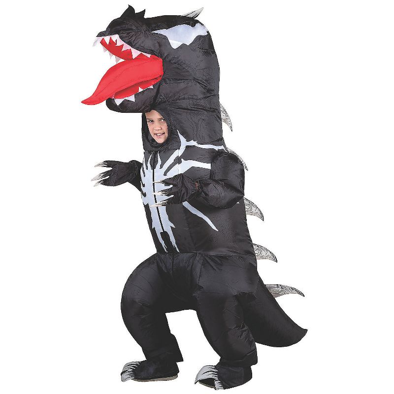Jazwares Kids' Venomosaurus Inflatable Costume - Size 12-14 - Black, 1 of 2