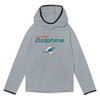 NFL Miami Dolphins Boys' Gray Performance Hooded Sweatshirt - 2 of 3