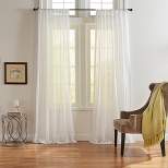 Asher Cotton Voile Cottagecore Single Sheer Window Curtain Panel - Elrene Home Fashions