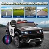COZONY 12V Kids Ride-On Police Car, Battery-Powered Electric Vehicle with Remote, Flashing Lights & Music - 3 of 4