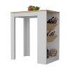 Vynxaria Bar Cart - Modern Style, One Cabinet, Six Bottle Cubbies, Four Casters, Compact Design - 2 of 4