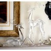 Christmas Minimalist Clear Deer Decorations – 2 Piece by Melrose - 2 of 4