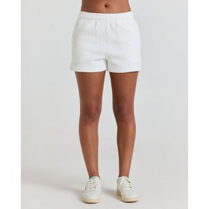 Samii Ryan | Smiley® Flourish Waffle Shorts, White, XX-Large, 6 - 1 of 4