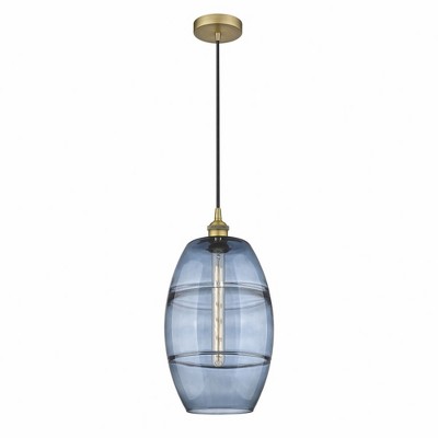 Vaz - 1 Light Cord Hung Mini Pendant In Industrial Style-18.5 Inches Tall and 10 Inches Wide