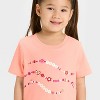 Toddler Girls' Friendship Bracelet Graphic T-Shirt - Cat & Jack™ Peach Orange - 2 of 4