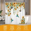 LunaLulinlk Yellow Sunflower Shower Curtain Spring Floral Birds - 3 of 4