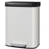 13 Gallon / 50 Liter Step-on Trash Can, Stainless Steel Kitchen Garbage Bin Featuring Soft-Close Plastic Lid and Liner Retainer Ring - 2 of 4