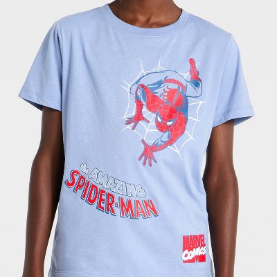 Spider-Man Boys' Spider-Man Short Sleeve Graphic T-Shirt - Light Blue S — фото 2