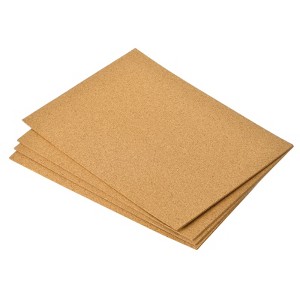 Unique Bargains Self-Adhesive DIY Crafts Heat Insulation Cork Board Coasters Brown - 1 of 3